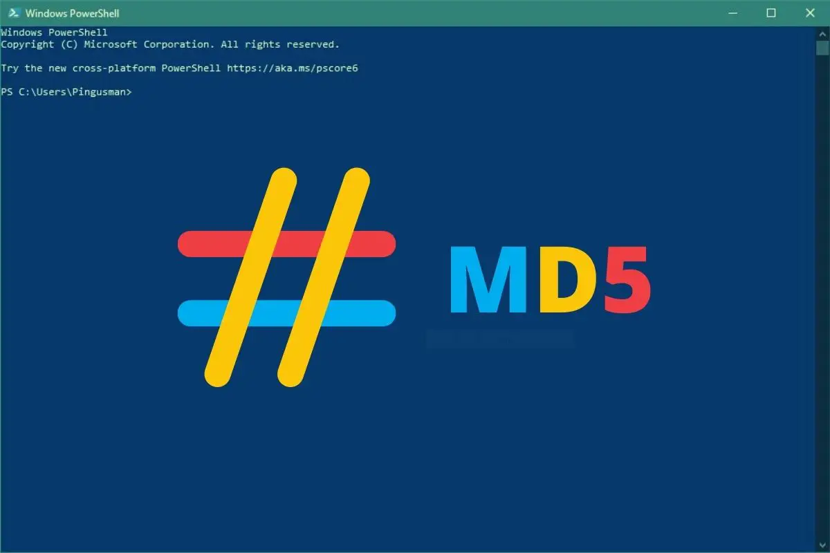 generate md5 checksums on windows