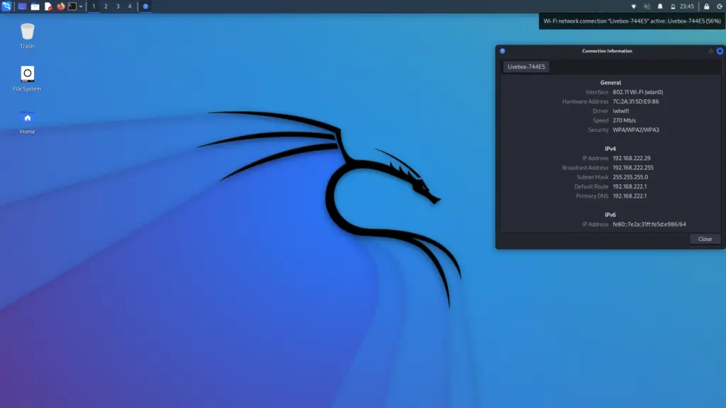connect wifi on kali linux
