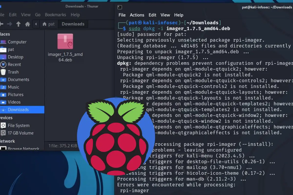 how to install raspberry pi imager on kali linux